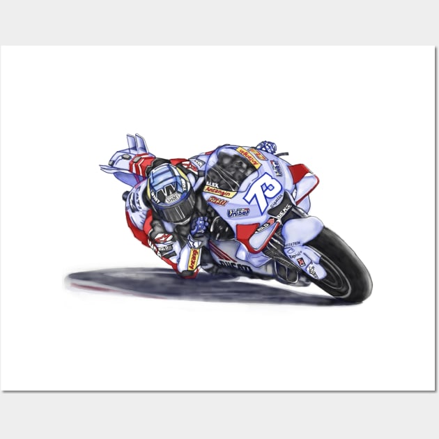 Drawing/Sketching MotoGP Team No 73 Alex Marquez Wall Art by Roza@Artpage